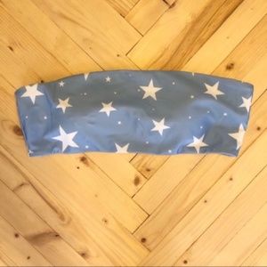 NWOT Star Print Bandeau Bikini Top